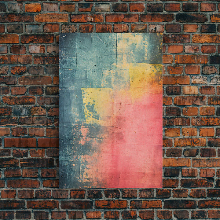 Denim Canvas Print Wall Art, Tie Dye Denim Texture Print On Canvas, Unique Wall Art, Boho Style Art, Minimalist Wall art