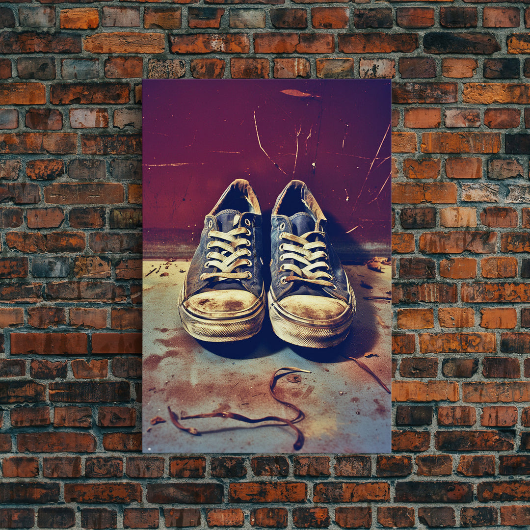 Sneaker Art, Shoe Wall Art, Sneaker Head, Canvas Print, Wall Hanging, Portrait Art, Fashion Wall Art, Gift For Her, Home Wall Decor