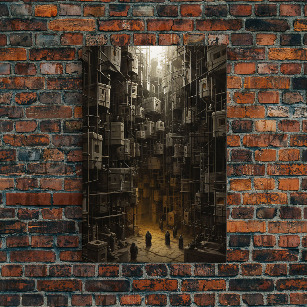 Creepy Wall Decor, Dark Art Print, Canvas Print, Wall Hanging, Portrait Art, Spooky Room Decor, Dark Fantasy Art, Fantasy Artwork,  RV Decor