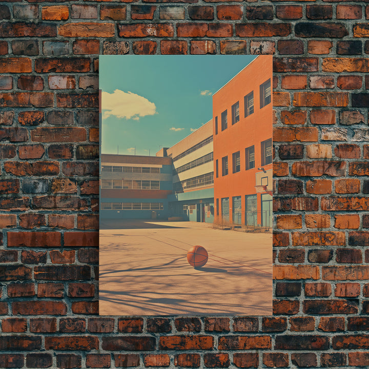 An Abandoned 1970s High School, Photography Print, Framed Canvas Print, Back To School, Liminal Art