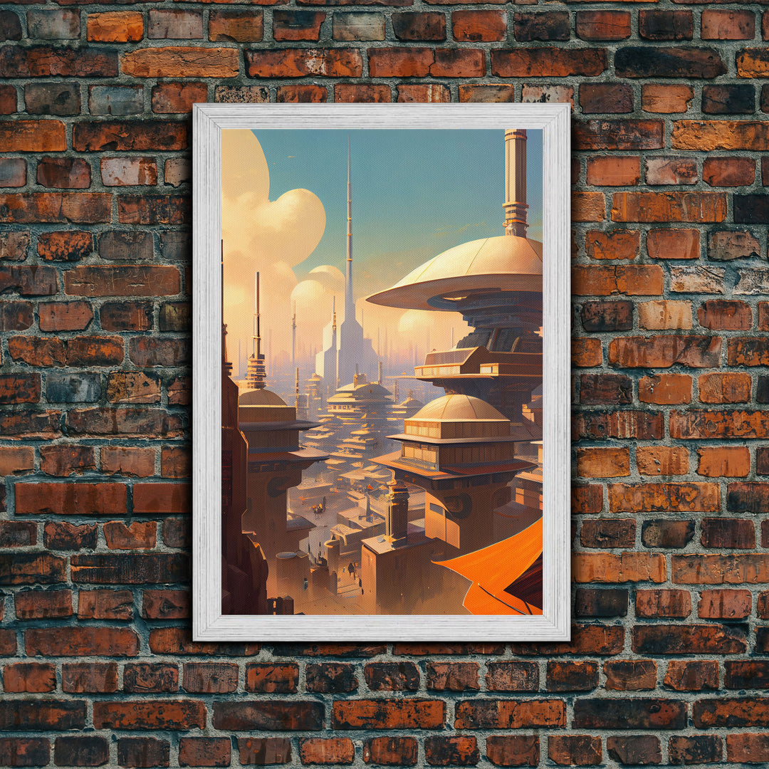 Canvas Print: Futuristic Cityscape - Modern Wall Art Decor, Vivid Colors, Ready to Hang