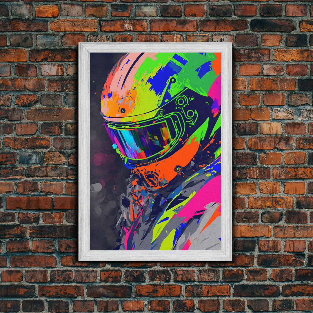 Motorcycle wall art framed print, Motorcycle poster print, MotoGP art, Motorcycle gifts, Motorcycle gift, Biker gift ready to hang print