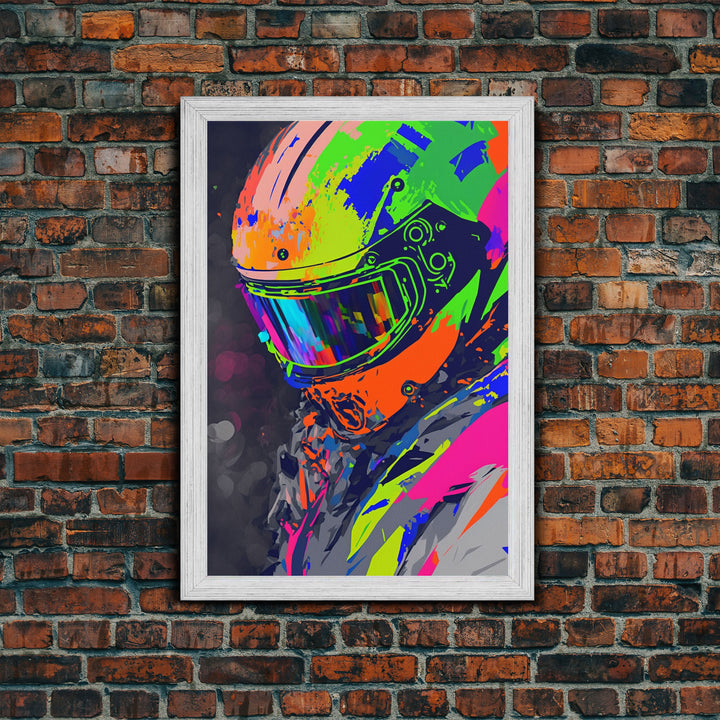 Motorcycle wall art framed print, Motorcycle poster print, MotoGP art, Motorcycle gifts, Motorcycle gift, Biker gift ready to hang print
