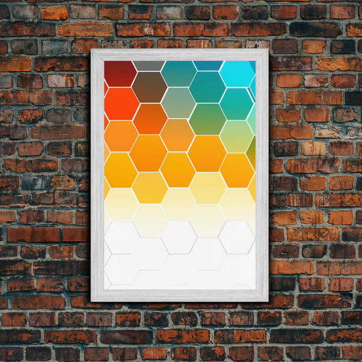 Mid Century Art Print, Framed Modern Art, Geometric Art, Mid Century Modern Wall Art, Colorful Art, MCM Style Canvas Art