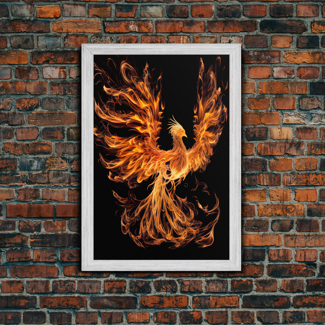 Canvas Print Of "The Phoenix" - Rebirth Art - Framed Canvas Art - Framed Wall Art - Incredibly Beautiful Phoenix Decor