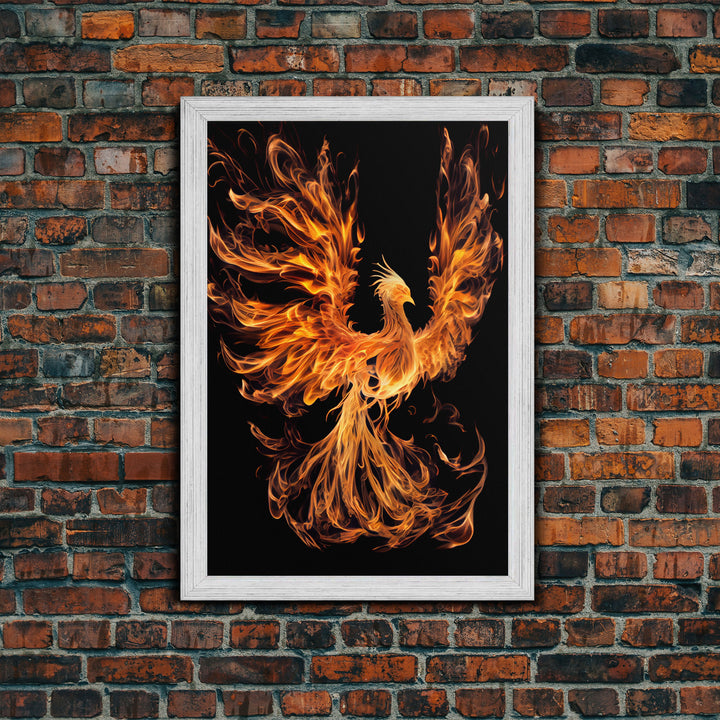 Canvas Print Of "The Phoenix" - Rebirth Art - Framed Canvas Art - Framed Wall Art - Incredibly Beautiful Phoenix Decor