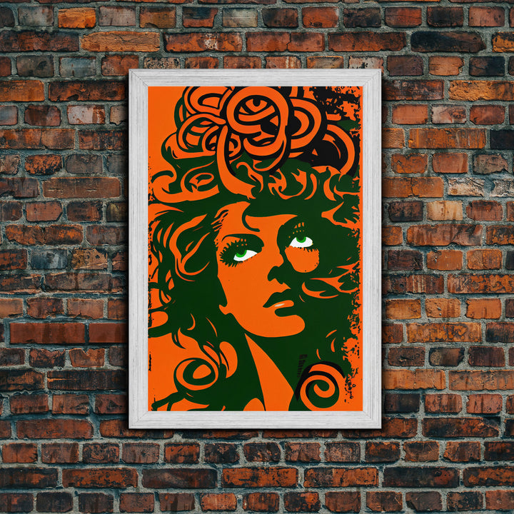 Nordic Medusa Pop Art Canvas Print, Classic Portrait Posters and Prints, Canvas for Living Room Home Decor, ready to hang canvas print