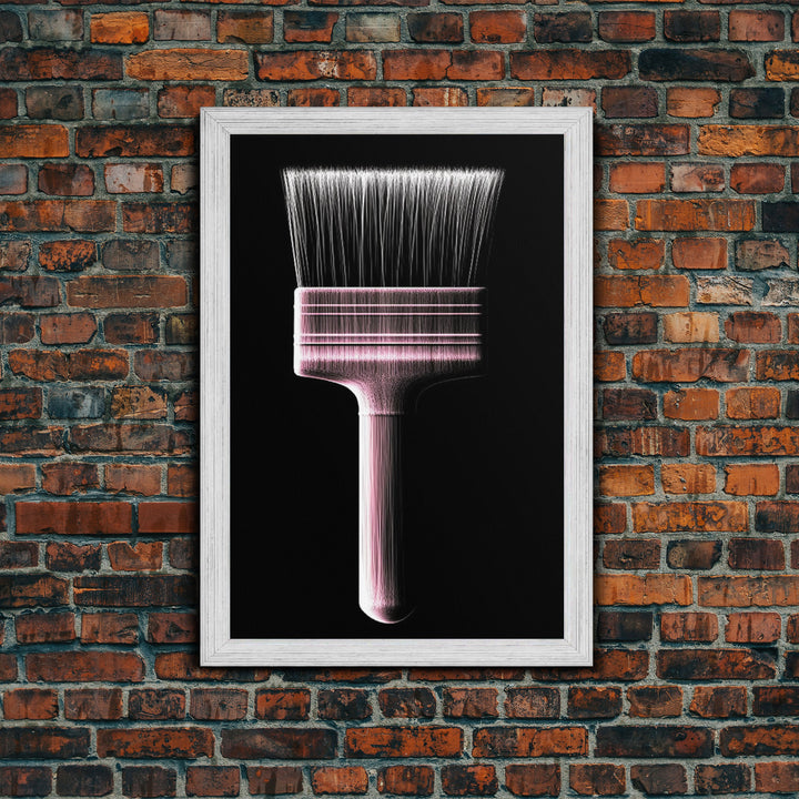 Paint Brush Wall Decor, Brush Art, Craft Room Wall Art, Minimalist Print, Wall Decor, Canvas Print, Wall Art, Framed Canvas
