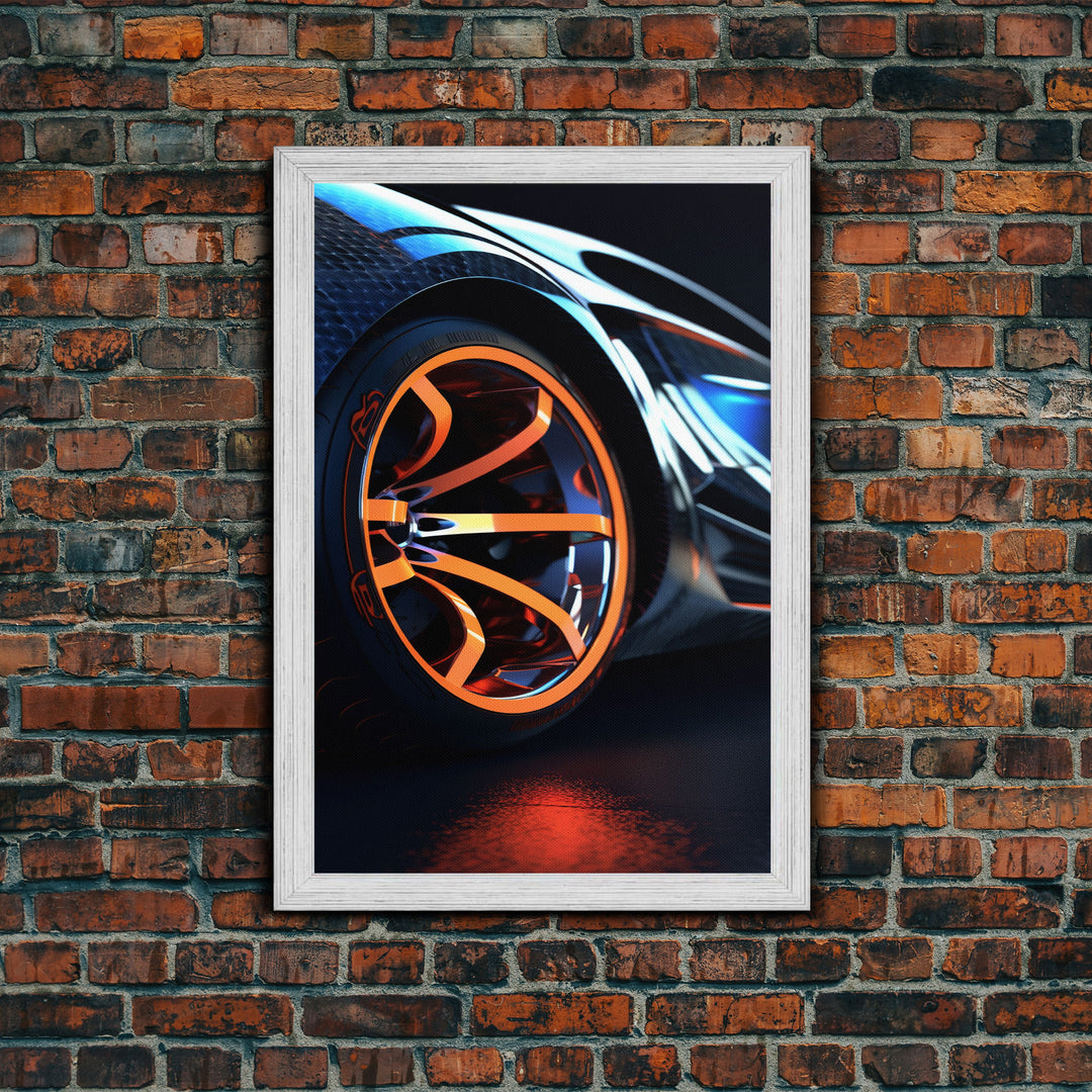 Car Guy Wall Art, Exotic Super Car Deep Dish Rims, Office or Man Cave Art, Automotive Photography, Sports Car Wall Art