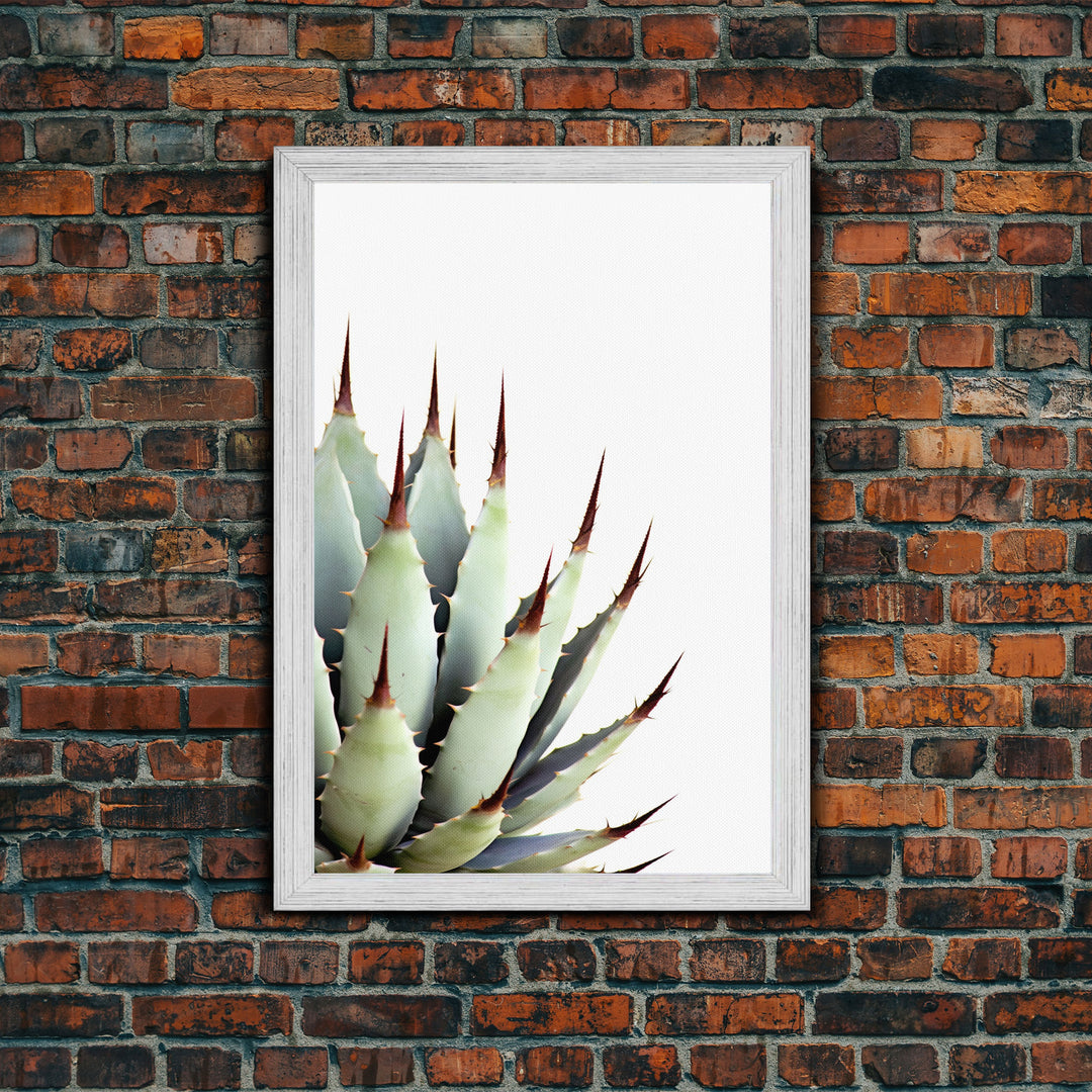 Desert Cactus Art Print, Modern Home Decor, Framed Canvas Print Or Poster, Botanical Print Desert Art Cactus, Bathroom Or Bedroom Or Office