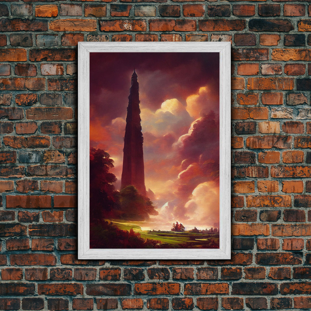 Dark Tower, High Fantasy Art Canvas Print, unique wall art, fantasy concept art