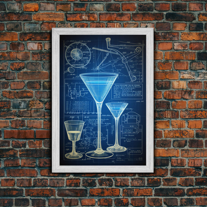 Cocktail Wall Art, Bar Cart Art, Watercolor Cocktail, Canvas Print, Wall Art, Vertical Art, College Dorm Decor, Best Friend Gifts, RV Decor