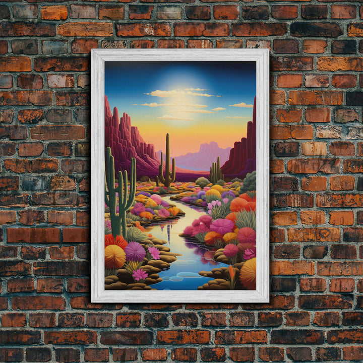 Desert Wall Art, Cactus Art, Nature Print, Canvas Print, Wall Art, Vertical Art, First Home Gift, Wall Art Prints, Living Room Prints