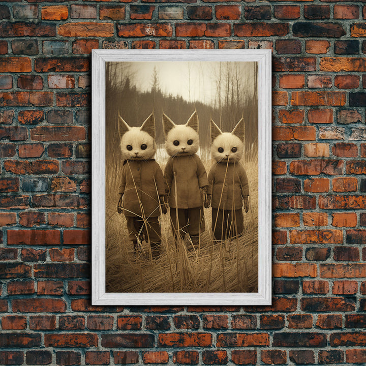 Horror Home Decor, Creepy Wall Decor, Dark Art Print, Black And White, Canvas Print, Wall Art, Vertical Print, Home Decor, Wall Decor