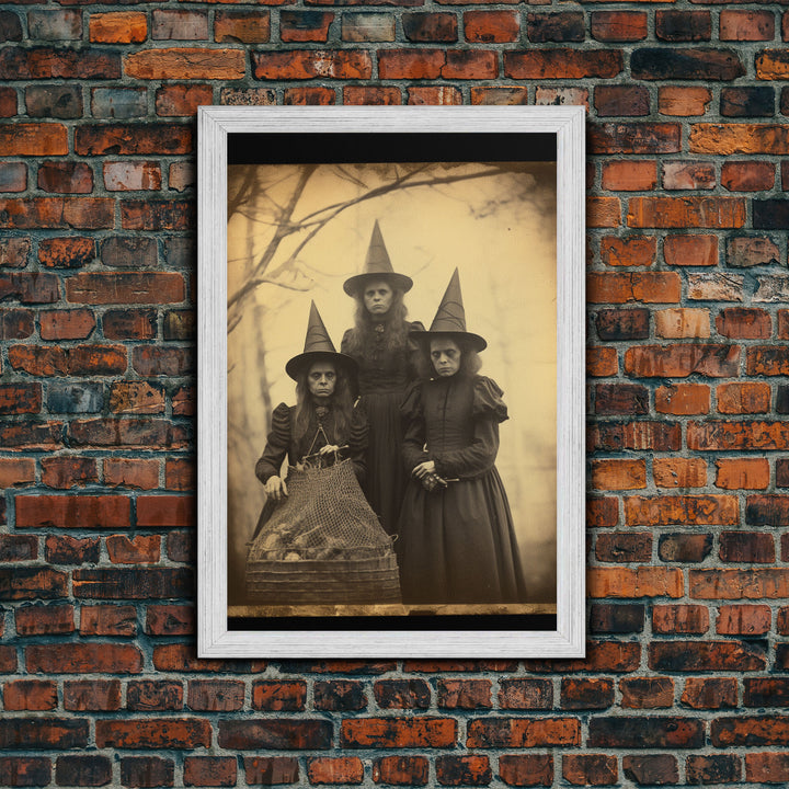Horror Art, Occult Art, Goth Wall Art, Witch Wall Decor, Black And White Art, Canvas Print, Wall Art, Vertical Print, Home Decor, Wall Decor