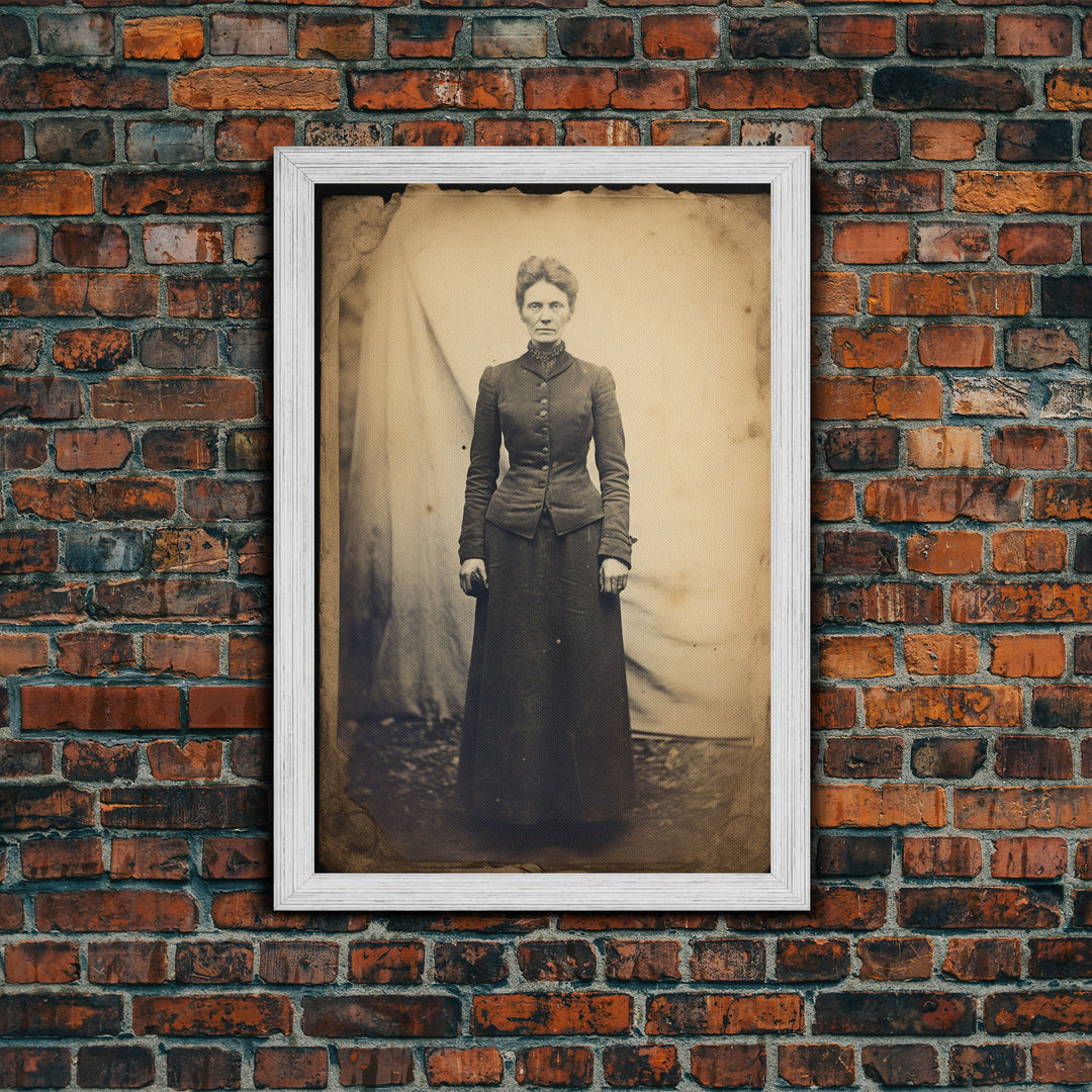 Portrait From Photo, Victorian Wall Art, Antique Photograph, Canvas Print, Wall Art, Vertical Print, Southern Decor, Victorian Woman