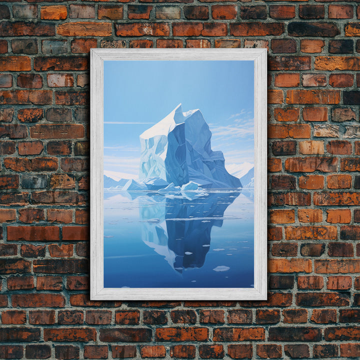 Seascape Wall Print, Iceberg Wall Art, Iceland Wall Art, Canvas Print, Wall Art, Vertical Art, Living Room Wall Art, Gift Ideas, Room Decor