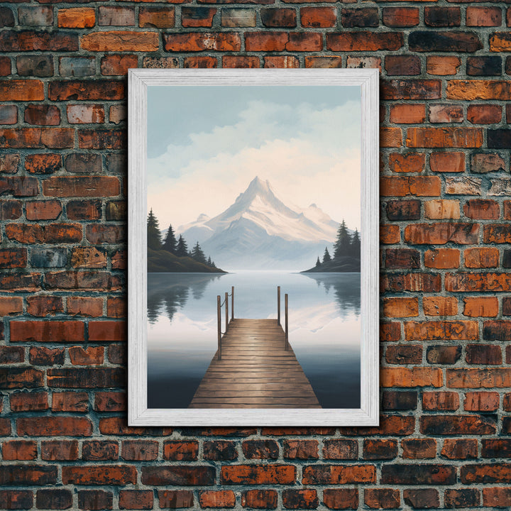 Mountain Print, Water Reflection, Lake Wall Art, Canvas Print, Wall Art, Vertical Art, New Homeowner Gift, Apartment Wall Decor, Room Decor