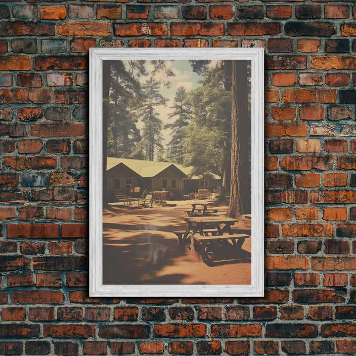 Camp Decor, Outdoor Wall Art, Cabin Wall Art, Canvas Print, Wall Hanging, Portrait Art, Teacher Gift, Apartment Wall Decor, Ranch Wall Art