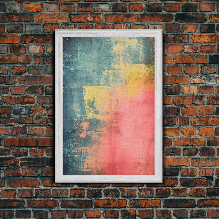 Denim Canvas Print Wall Art, Tie Dye Denim Texture Print On Canvas, Unique Wall Art, Boho Style Art, Minimalist Wall art