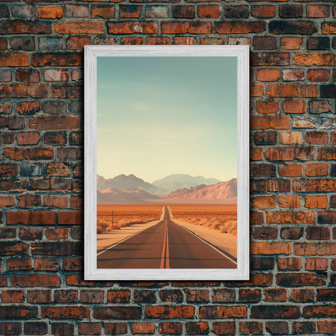 Desert Landscape, Desert Wall Art, Mountains Wall Art, Canvas Print, Wall Hanging, Portrait Art, Home Decor Prints, Office Wall Decor