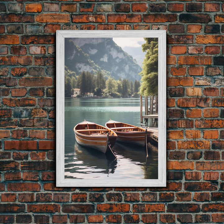 Paddle, Boat, Lake Wall Art, Canvas Print, Wall Hanging, Portrait Art, Lake House Wall Art, Couples Gift, Bookshelf Decor, Nature Print