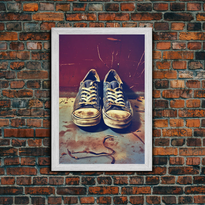 Sneaker Art, Shoe Wall Art, Sneaker Head, Canvas Print, Wall Hanging, Portrait Art, Fashion Wall Art, Gift For Her, Home Wall Decor