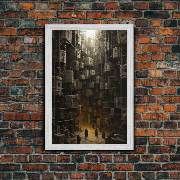 Creepy Wall Decor, Dark Art Print, Canvas Print, Wall Hanging, Portrait Art, Spooky Room Decor, Dark Fantasy Art, Fantasy Artwork,  RV Decor