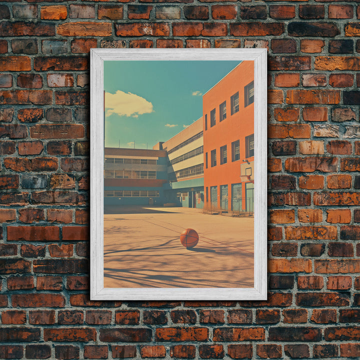 An Abandoned 1970s High School, Photography Print, Framed Canvas Print, Back To School, Liminal Art