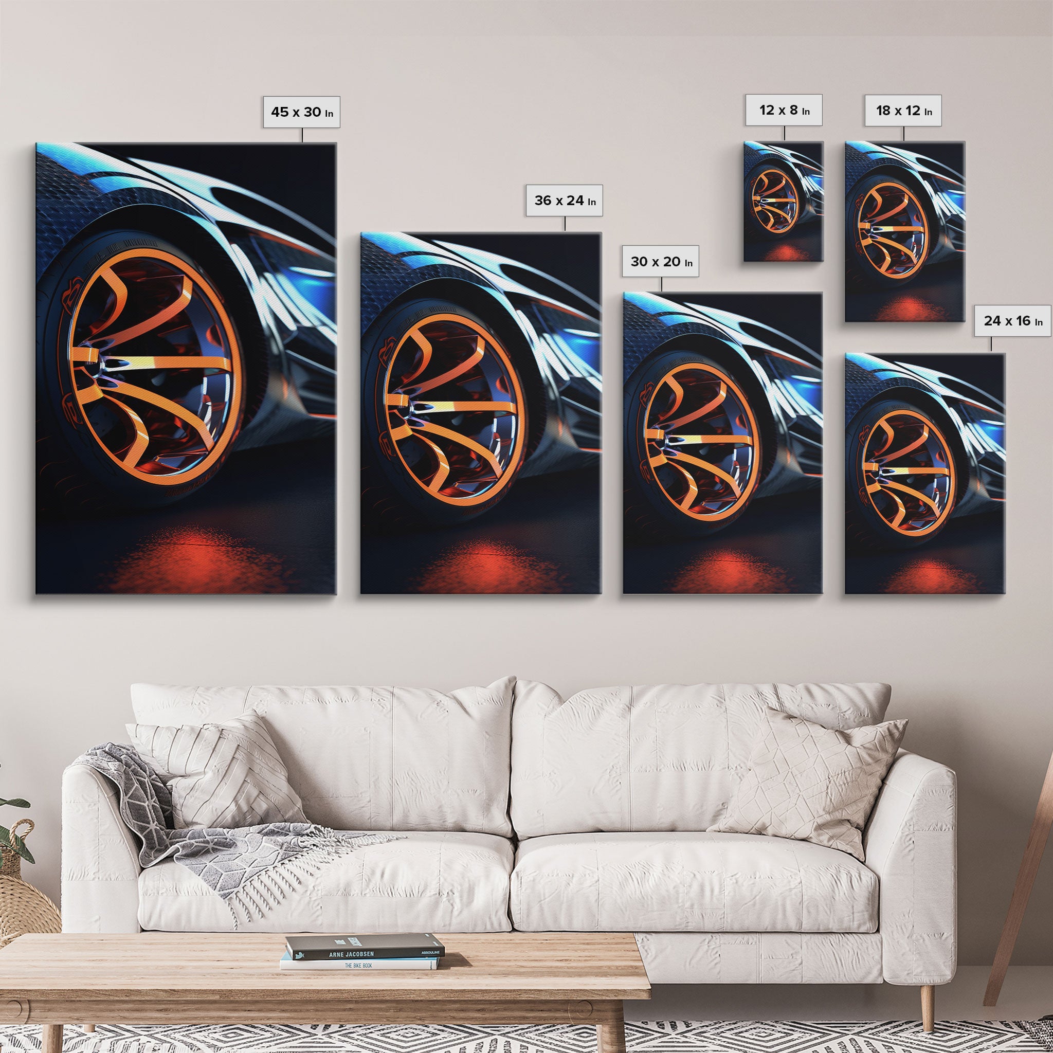 Car Guy Wall Art, Exotic Super Car Deep Dish Rims, Office or Man Cave Art, Automotive Photography, Sports Car Wall Art