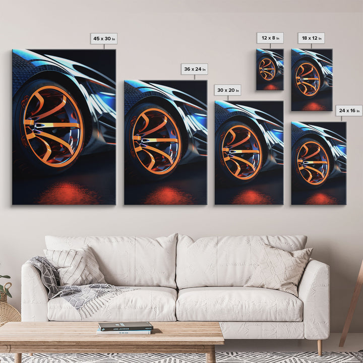 Car Guy Wall Art, Exotic Super Car Deep Dish Rims, Office or Man Cave Art, Automotive Photography, Sports Car Wall Art