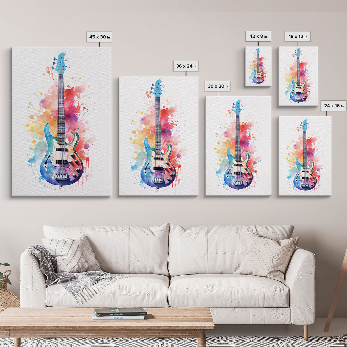 Electric Guitar Wall Art, Rock N Roll Decor, Graffiti Art, Splatter Art, Musician Gift Custom Guitar Art