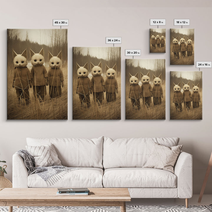 Horror Home Decor, Creepy Wall Decor, Dark Art Print, Black And White, Canvas Print, Wall Art, Vertical Print, Home Decor, Wall Decor