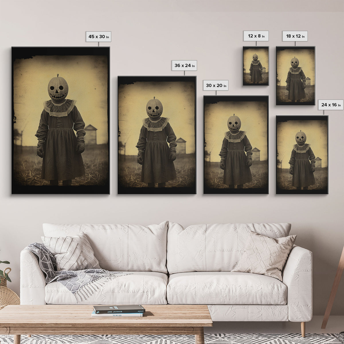 Creepy Wall Art, Horror Home Decor, Scary Wall Art, Spooky Halloween Canvas Print, Wall Art, Vertical Print, Home Decor, Wall Decor
