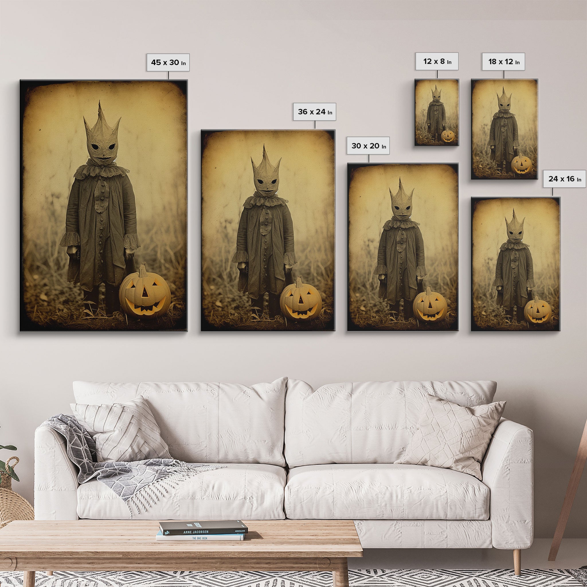 Halloween Wall Decor, Gothic Wall Decor, Creepy Wall Art, Spooky Art Print, Canvas Print, Wall Art, Vertical Print, Home Decor, Wall Decor