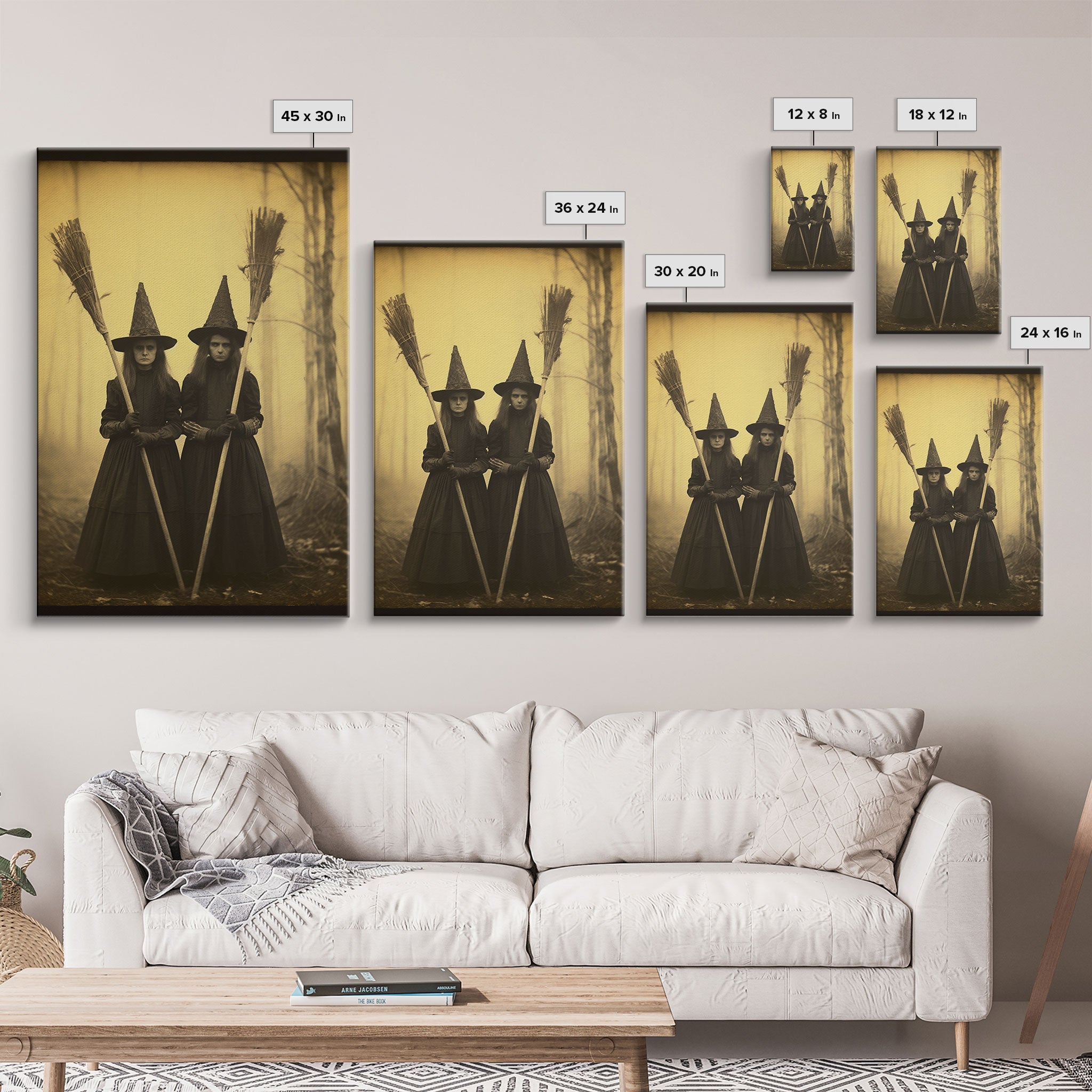 Occult Art, Witch Wall Art, Creepy Wall Art, Halloween Wall Art, Horror Art, Canvas Print, Wall Art, Vertical Print, Home Decor, Wall Decor