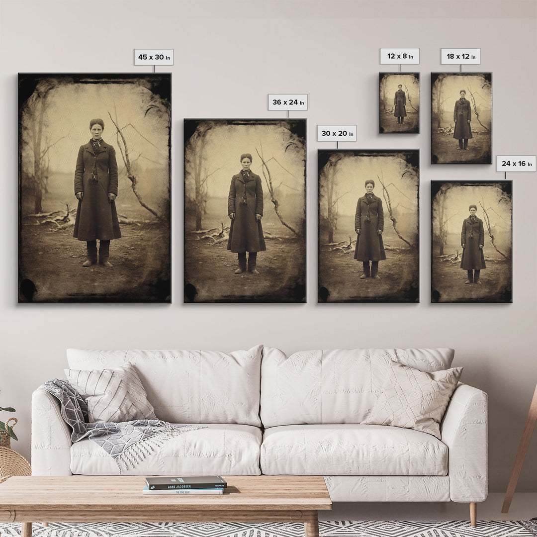 Vintage Print, Victorian Wall Art, Antique Photograph, Canvas Print, Wall Art, Vertical Print, Vintage Wall Art, Gaming Wall Decor, RV Decor