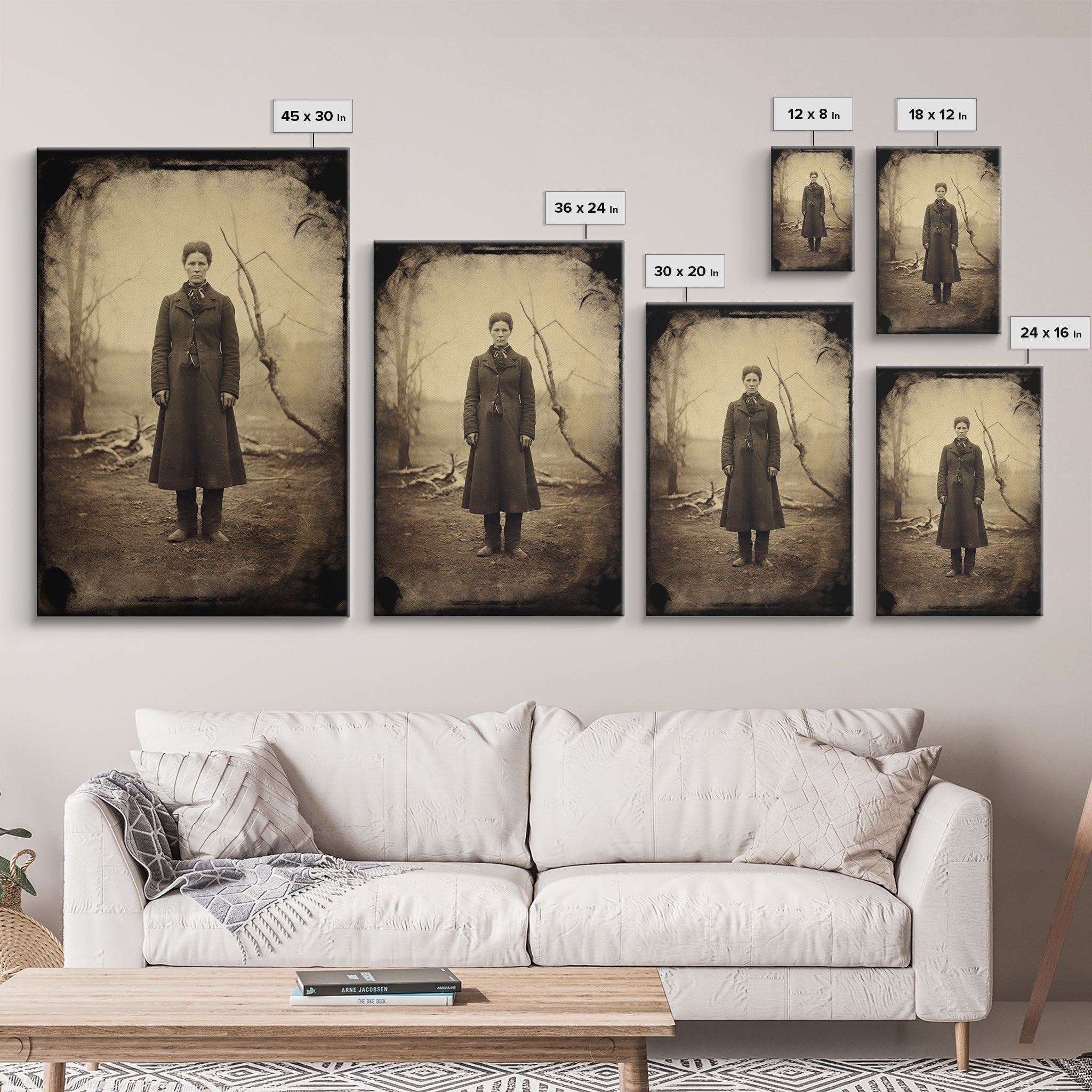 Vintage Print, Victorian Wall Art, Antique Photograph, Canvas Print, Wall Art, Vertical Print, Vintage Wall Art, Gaming Wall Decor, RV Decor