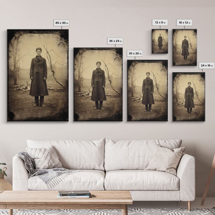 Vintage Print, Victorian Wall Art, Antique Photograph, Canvas Print, Wall Art, Vertical Print, Vintage Wall Art, Gaming Wall Decor, RV Decor