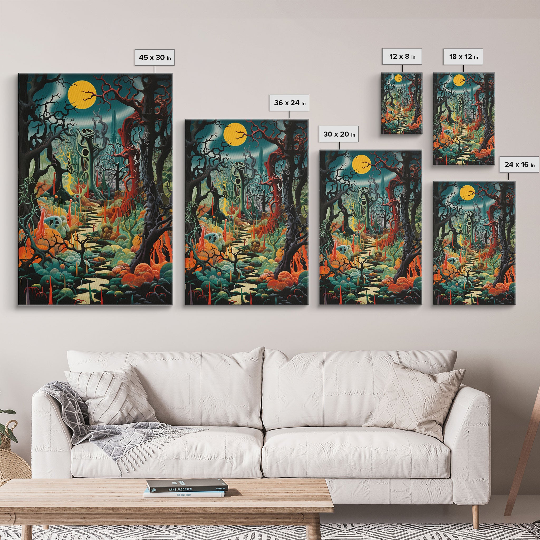 Halloween Wall Art, Spooky Room Decor, Creepy Wall Art, Canvas Print, Wall Art, Vertical Print, Horror Home Decor, Ghost Art Print