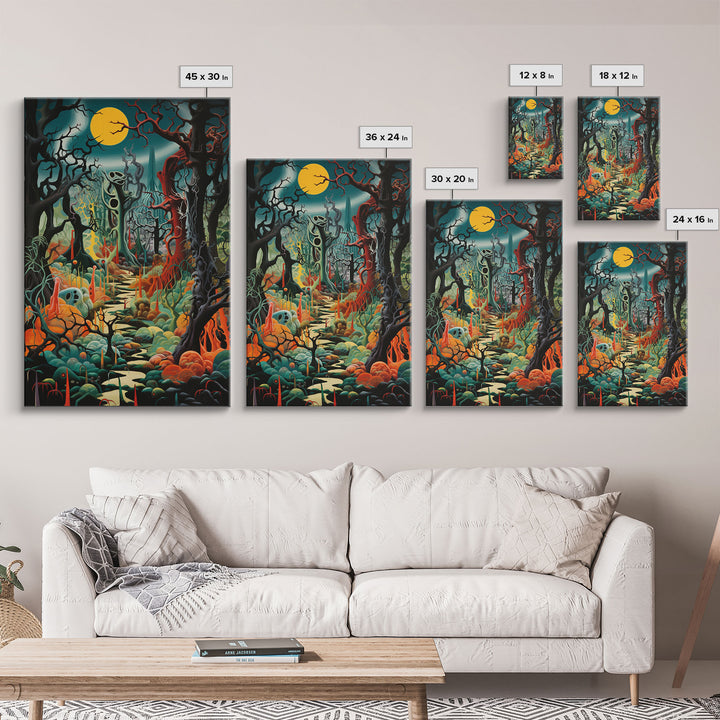 Halloween Wall Art, Spooky Room Decor, Creepy Wall Art, Canvas Print, Wall Art, Vertical Print, Horror Home Decor, Ghost Art Print