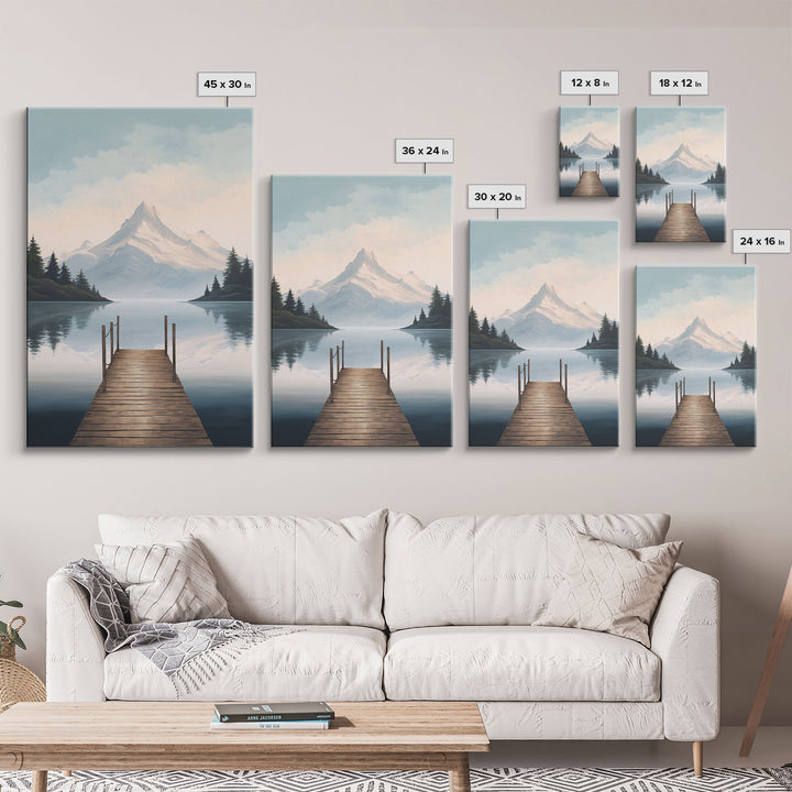Mountain Print, Water Reflection, Lake Wall Art, Canvas Print, Wall Art, Vertical Art, New Homeowner Gift, Apartment Wall Decor, Room Decor
