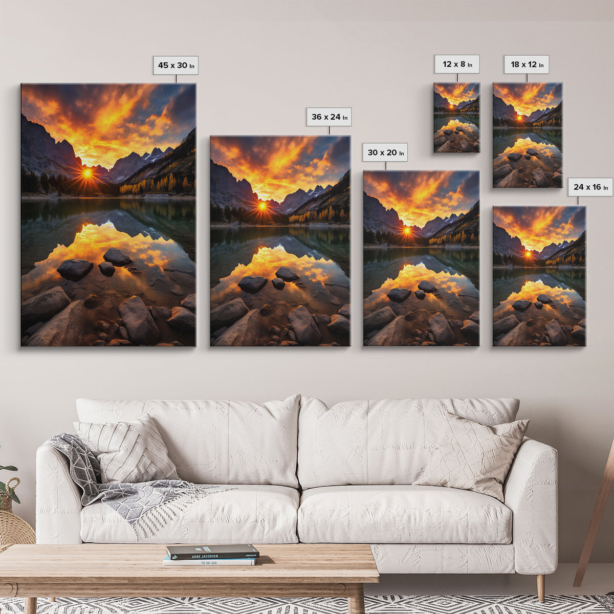Lake Wall Art, Landscape Print, Nature Wall Art, Trees Wall Art, Canvas Print, Wall Art, Vertical Art, Congratulations Gift, Above Bed Art