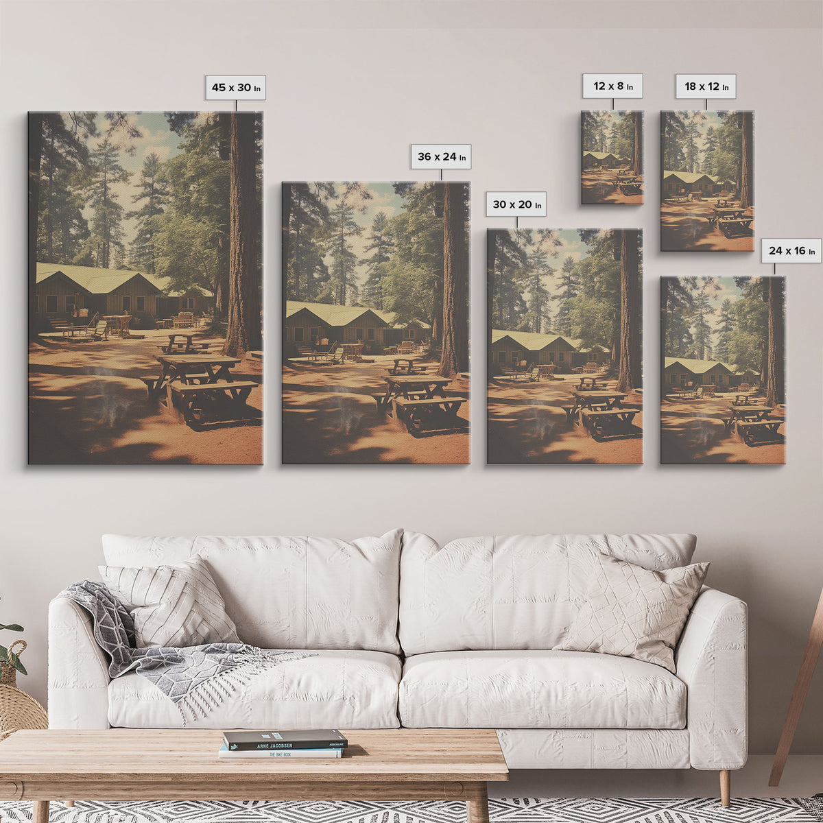 Camp Decor, Outdoor Wall Art, Cabin Wall Art, Canvas Print, Wall Hanging, Portrait Art, Teacher Gift, Apartment Wall Decor, Ranch Wall Art