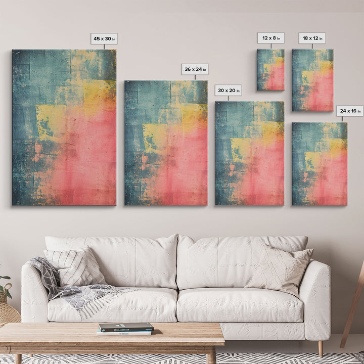 Denim Canvas Print Wall Art, Tie Dye Denim Texture Print On Canvas, Unique Wall Art, Boho Style Art, Minimalist Wall art