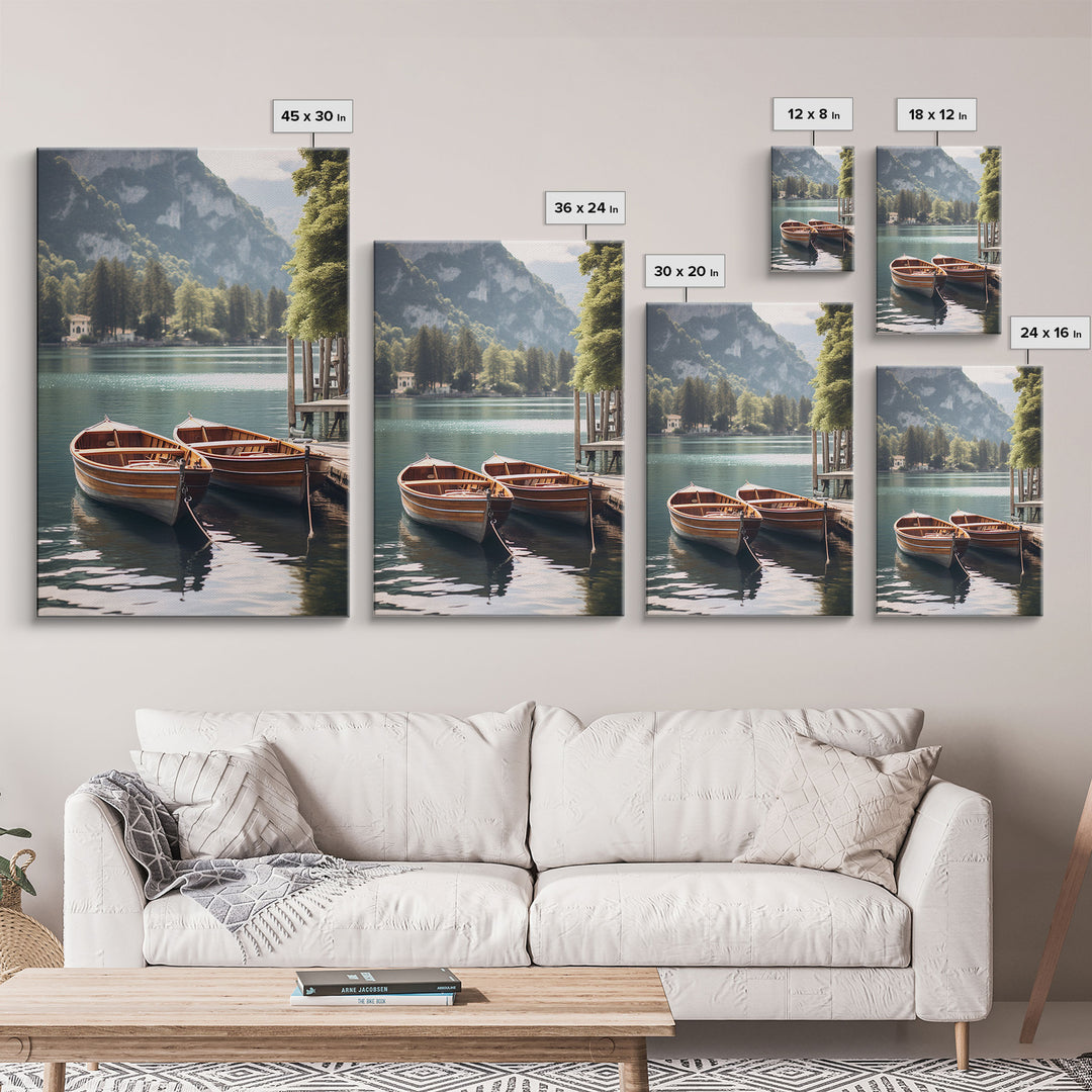 Paddle, Boat, Lake Wall Art, Canvas Print, Wall Hanging, Portrait Art, Lake House Wall Art, Couples Gift, Bookshelf Decor, Nature Print