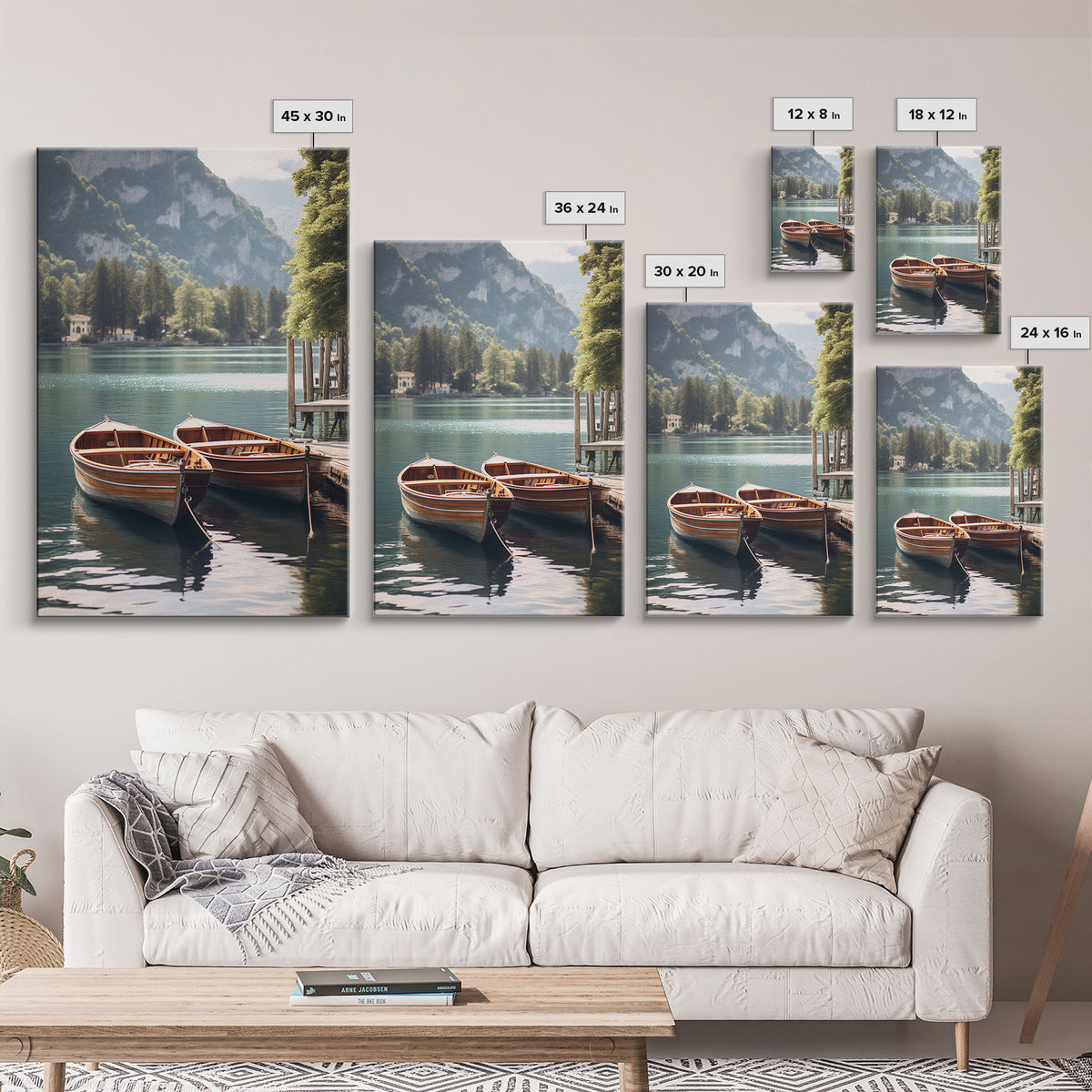 Paddle, Boat, Lake Wall Art, Canvas Print, Wall Hanging, Portrait Art, Lake House Wall Art, Couples Gift, Bookshelf Decor, Nature Print
