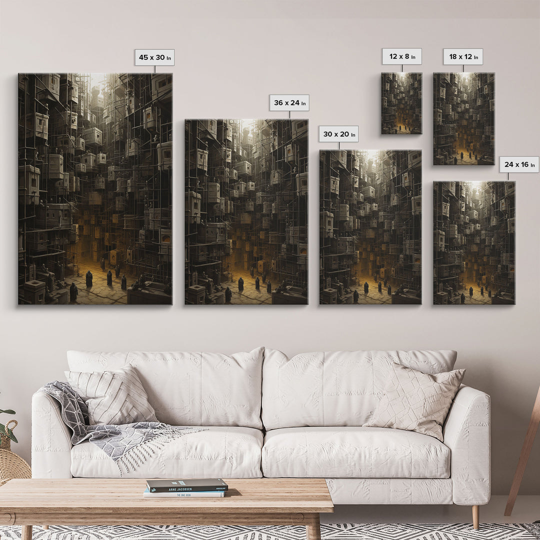 Creepy Wall Decor, Dark Art Print, Canvas Print, Wall Hanging, Portrait Art, Spooky Room Decor, Dark Fantasy Art, Fantasy Artwork,  RV Decor