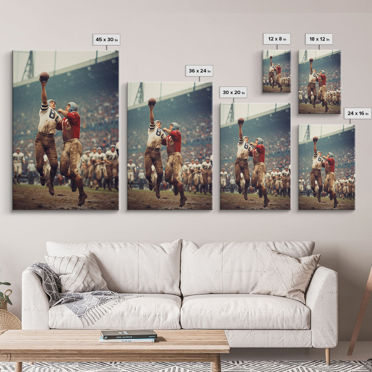 The Love Of The Game, 1920s Football, Framed Canvas Print, Footfall Fan Gift, Gift For Football Fan, Christmas Gift