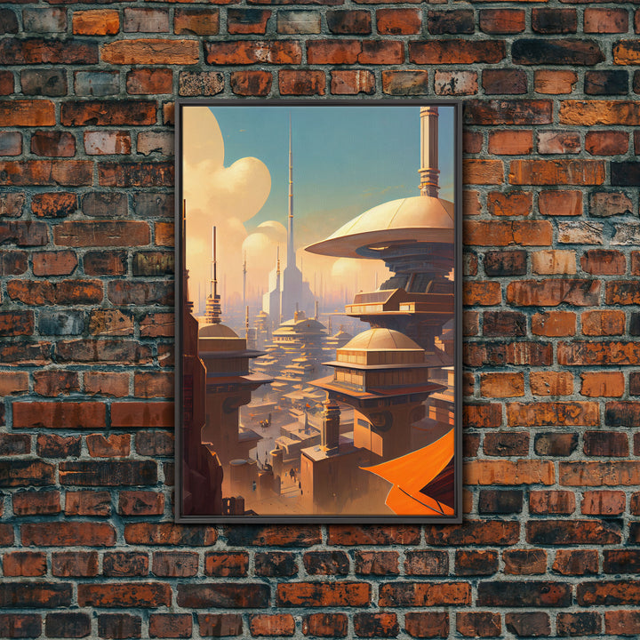 Canvas Print: Futuristic Cityscape - Modern Wall Art Decor, Vivid Colors, Ready to Hang